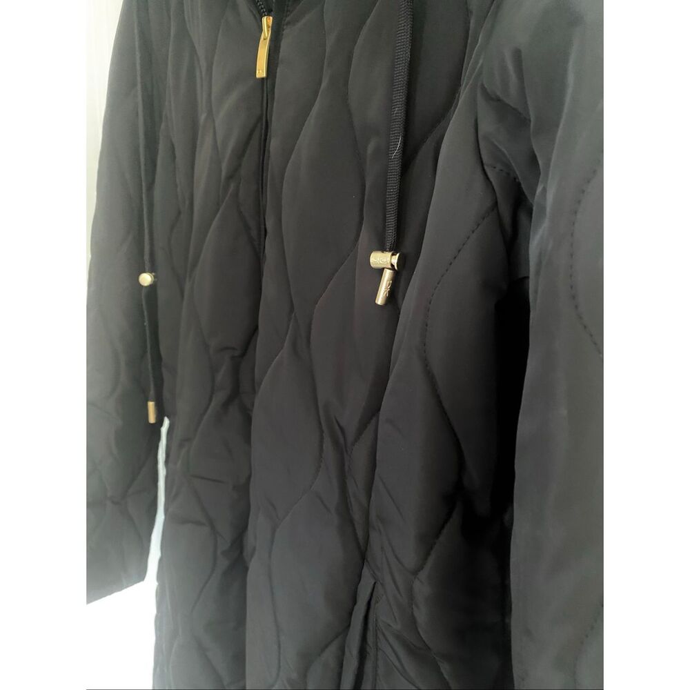 Donna Karen New York Black Quilt Puffer Sz L - Picture 4 of 6